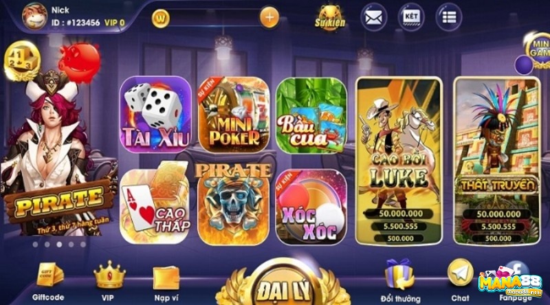 Quayhu Vuahu Club sở hữu kho game ấn tượng