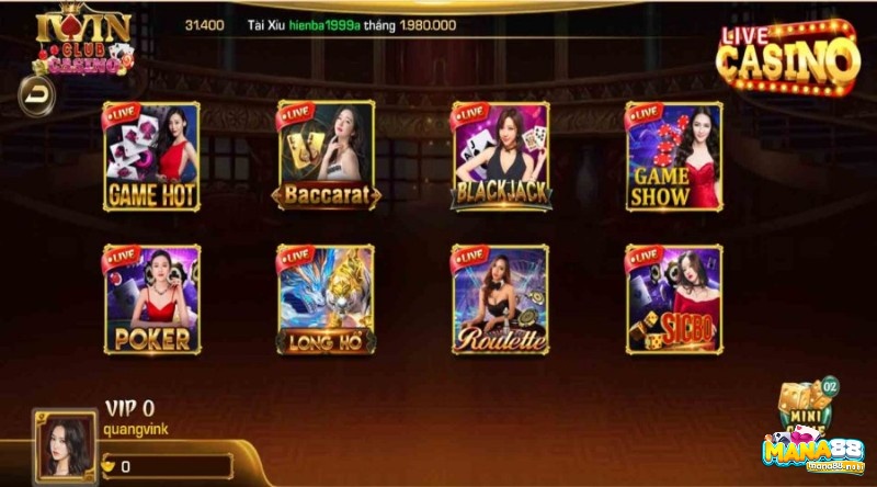 Kho game cược hấp dẫn tại IWIN Casino