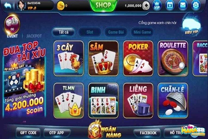 Cổng game có rất nhiều các các thể loại game đang chờ đợi các anh em