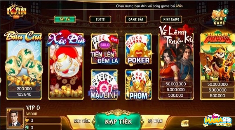 Game nổi tiếng được yêu thích tạ I win online