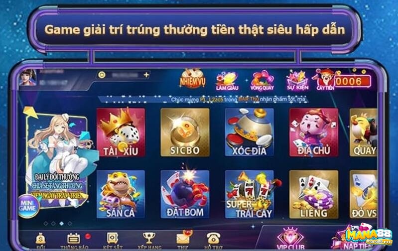 Một số tựa game tại sân chơi Iwin