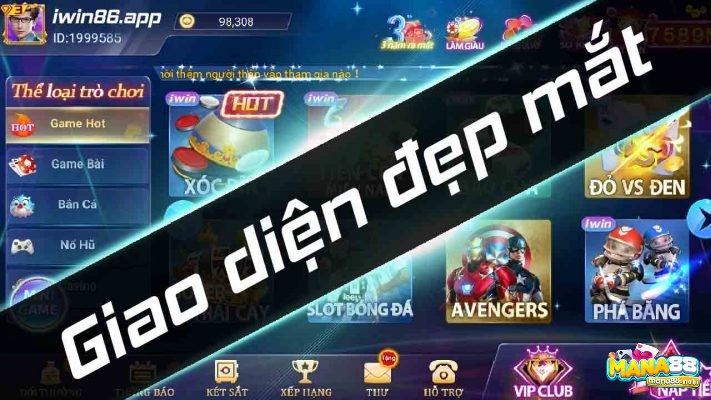 Giao diện của WIN68 Club đẹp và dễ dàng sử dụng