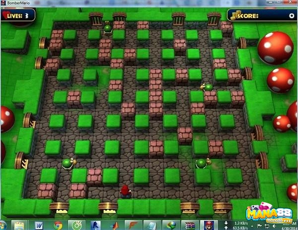 Game Mario Bomber Offline có đồ họa đẹp mắt