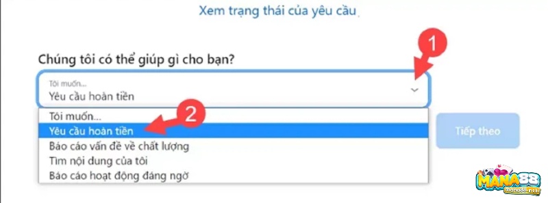 Hướng dẫn các bước tiến hành hoàn tiền nạp game qua ví điện tử momo trên nền tảng điện thoại IOS