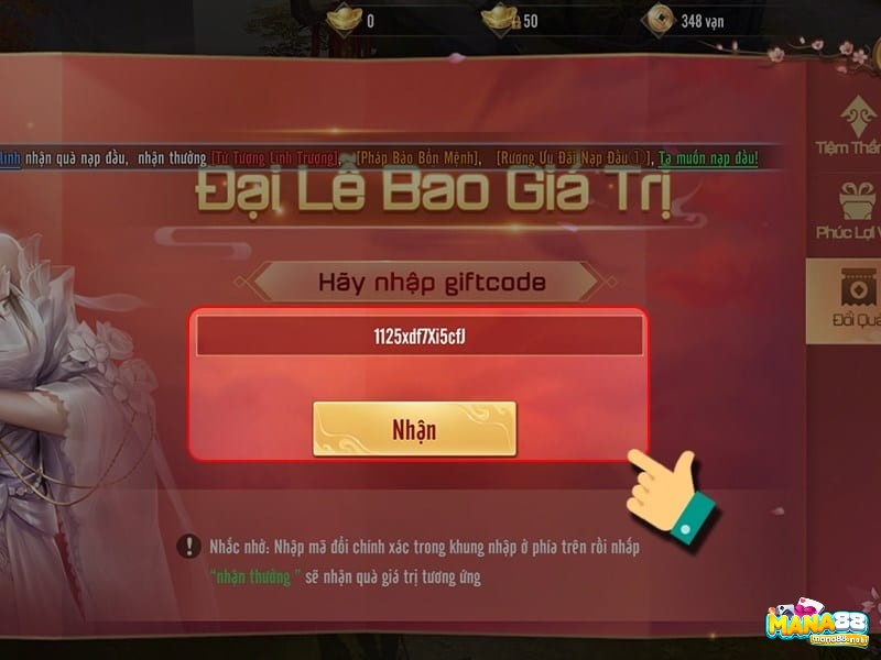 Anh em phải đến với game để có thể nhận được những phần quà code đầy hấp dẫn