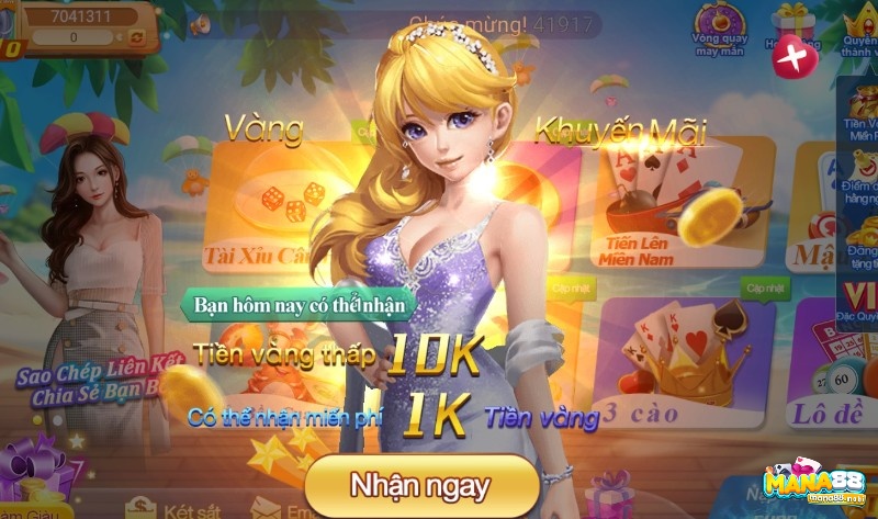 Thao tác đơn giản nhận mã code tân thủ game đổi thưởng mana88