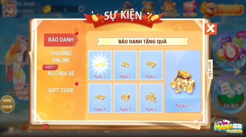 Dwin 68 có nhiều sự kiện báo danh tặng quà