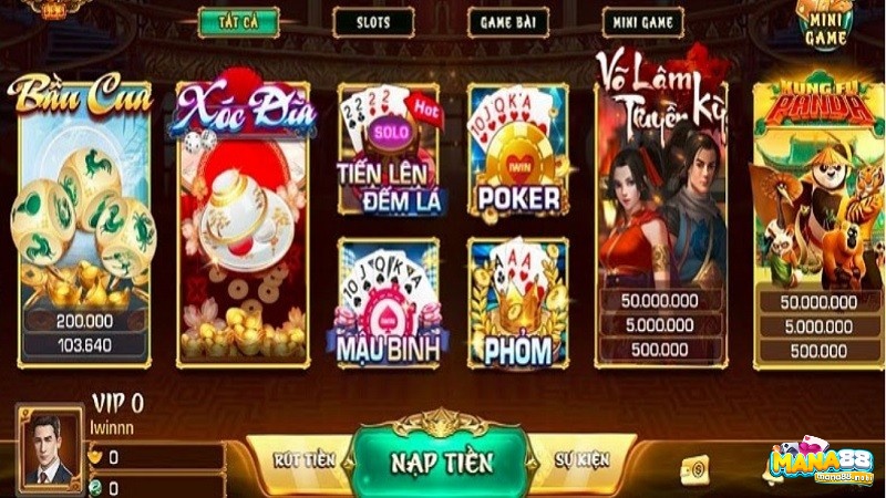 trò chơi tại iwin game bài đổi thưởng