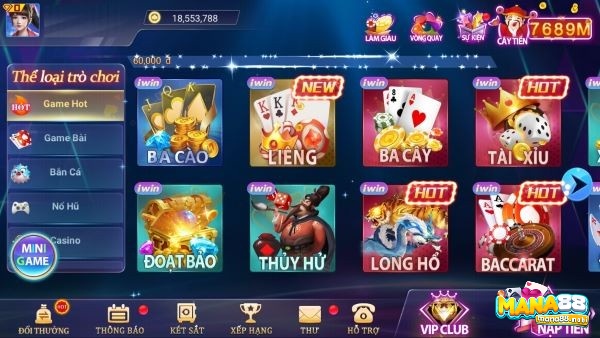 Iwin Group đa dạng thể loại game