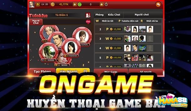 Tổng quan về cổng game Ongame nổi tiếng