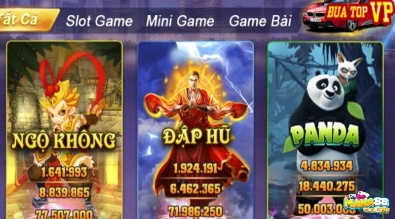 Kho game siêu khủng có tại Vip88 Clup