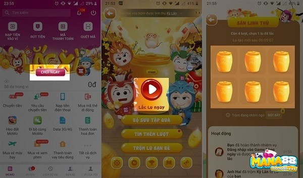 Kiếm tiền qua các tựa game trên ví momo