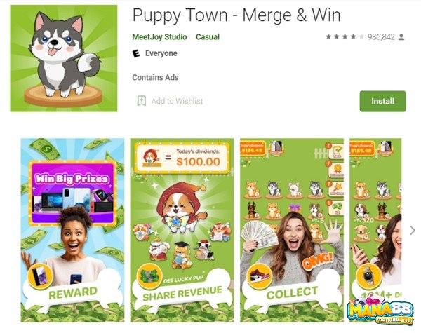 Chơi game Puppy Town rút tiền về ví cực chất