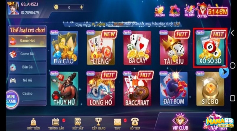 Khám phá các chuyên mục giải trí đỉnh cao tại Iwin online doi thuong