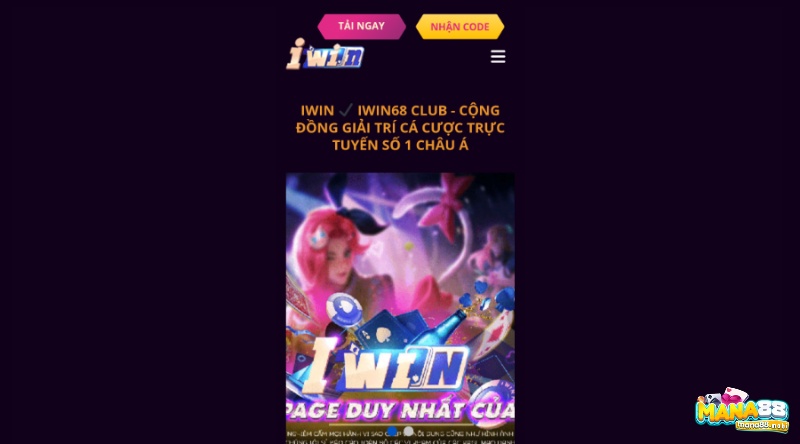 Hướng dẫn tải app Iwin online doi thuong