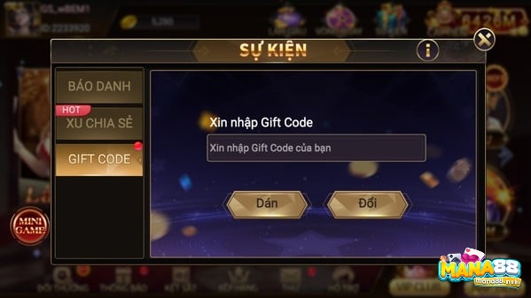 Mã code nhập đơn giản