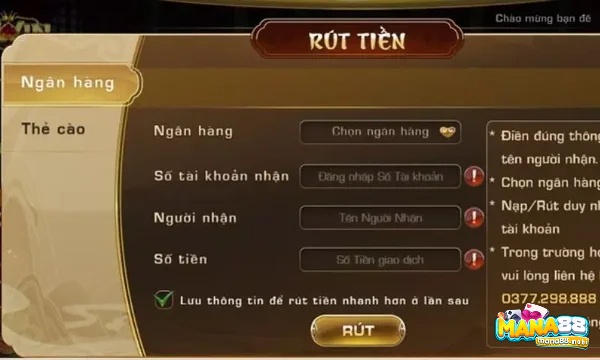 Hướng dẫn rút tiền tại cổng game đổi thưởng Iwin club