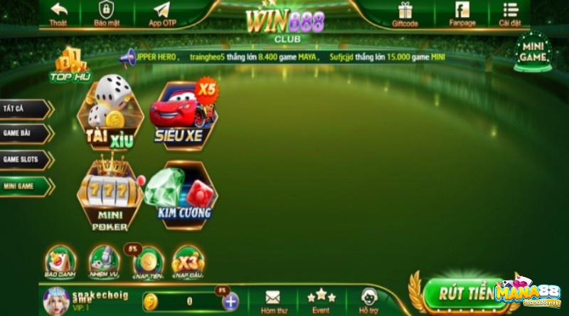 Những trò chơi siêu hấp dẫn tại Win688 .Club