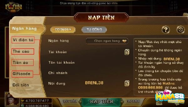 Cách nạp iwin bằng sms