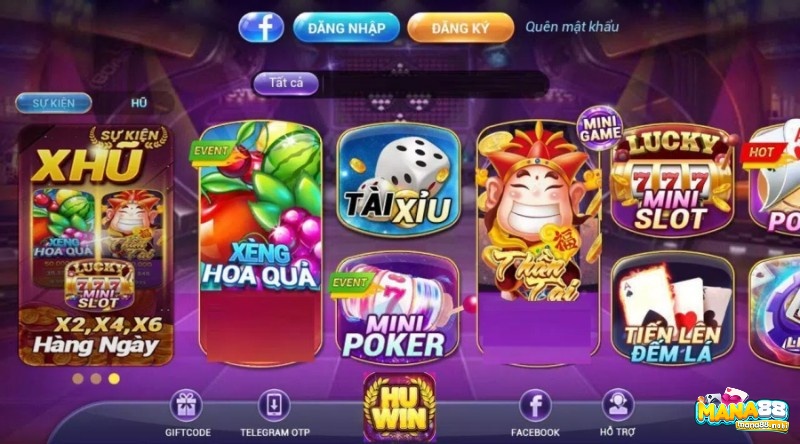 Các game hot hit có tại sân chơi uy tín Hũ win