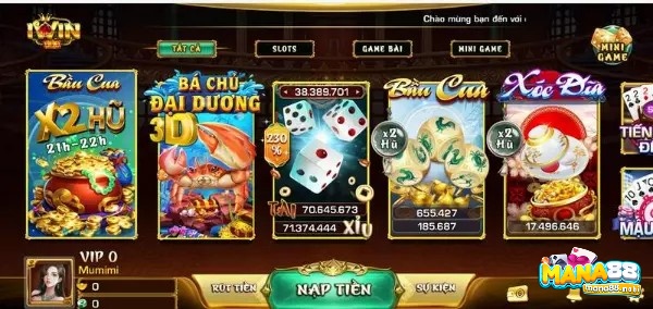 Kho game đa dạng với nhiều trò chơi khác nhau