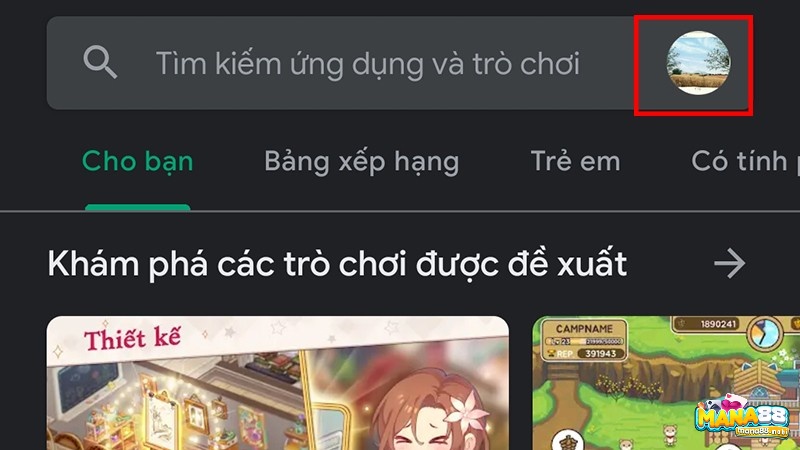 Click vào vùng khoanh đỏ