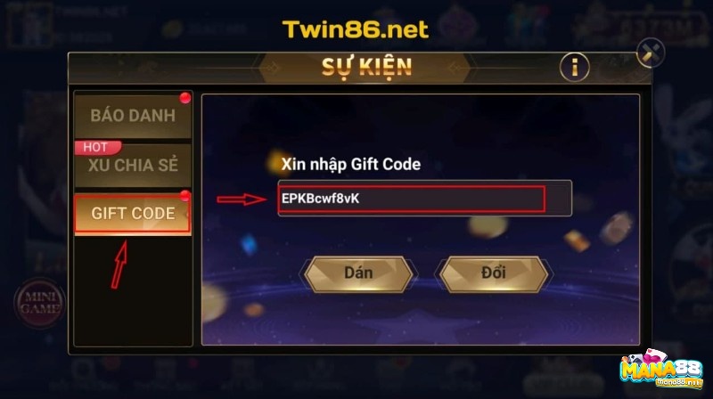 Cách nhập code twin