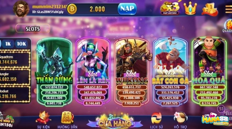 Các game đình đám nhất có tại Nổ hũ 68