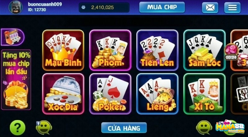 Tải game 68 game bài mang đến kho game đa dạng