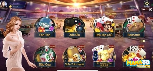 86 Club có hệ thống trò chơi vô cùng hấp dẫn