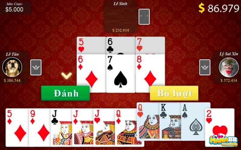 Cách tính điểm khi chơi game bài tiến lên