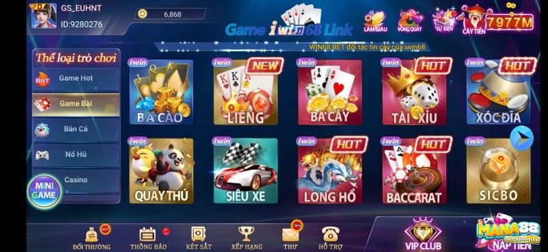 Cổng Game vô cùng đa dạng thể loại trò chơi tại IWIN