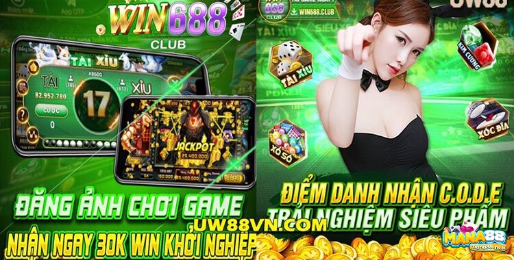 Giao diện của cổng game Win688 Club