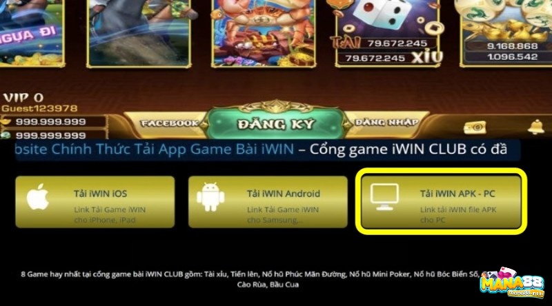 Cài đặt app cá cược Iwin để chơi Iwin trên PC của anh em