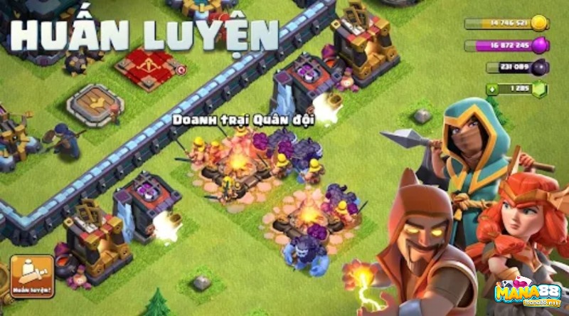 Chế độ huấn luyện game dien thoai info Clash of Clans