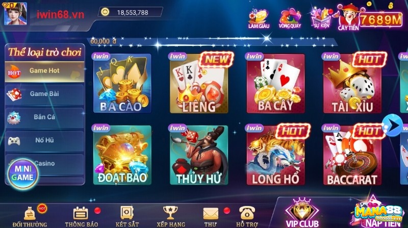 Tải game bai iwin cho IOS