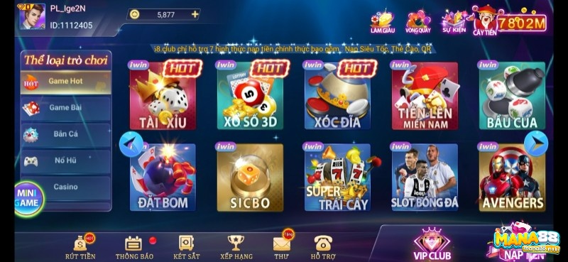 Tai gem iwin - Những thể loại game trong iwin