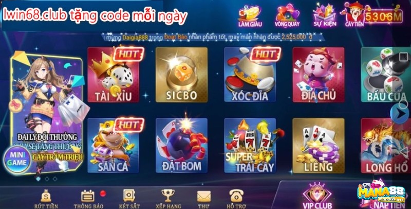 Kho game đa dạng tại Iwin