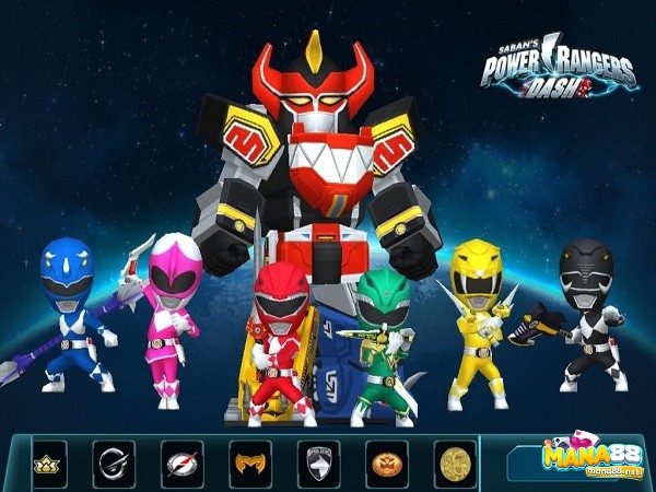 Tìm lại tuổi thơ với Power Rangers Dash - tro choi sieunhan