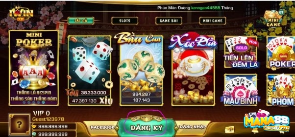 Rất nhiều game bài tại iwin