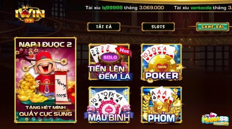 Game bài đổi thưởng tại cổng game iwin 257