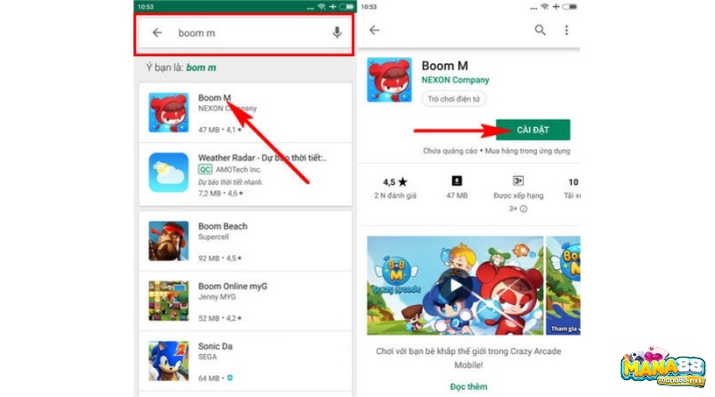 tai game dac bom M đối với thiết bị Android