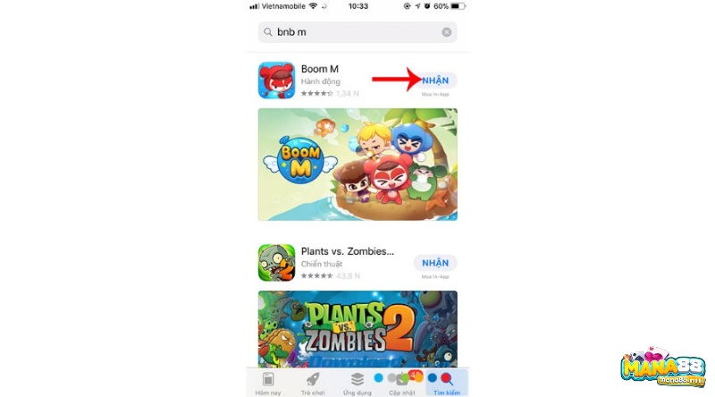 tai game dac bom M đối với thiết bị IOS