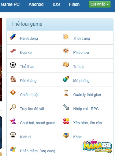 Nhiều thể loại game