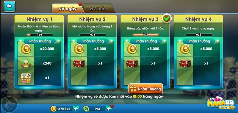 Có nhiều nhiệm vụ trong game