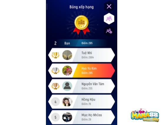 Liên kết Facebook để kiểm tra thứ hạng của mình trong game