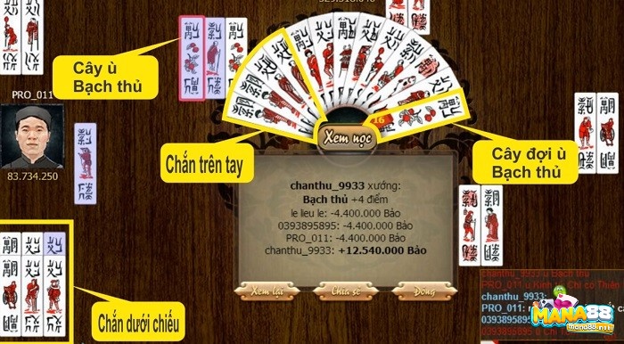 Cách nhận biết Ù Bạch Thủ trong game Chắn