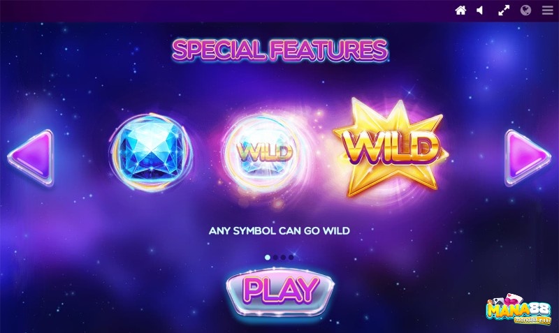 Biểu tượng Wild màu vàng trong Gems Gone Wild Power Reels 