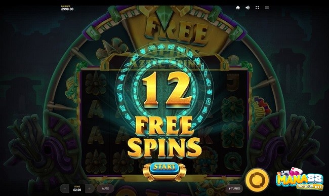 Quay trúng biểu tượng Free Spin nhận ngay 12 vòng quay miễn phí