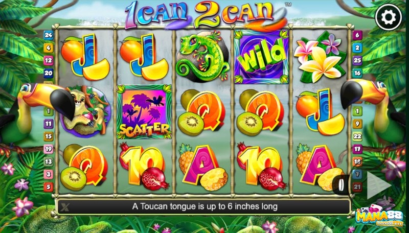 1 can 2 can slot với chủ đề về thiên nhiên